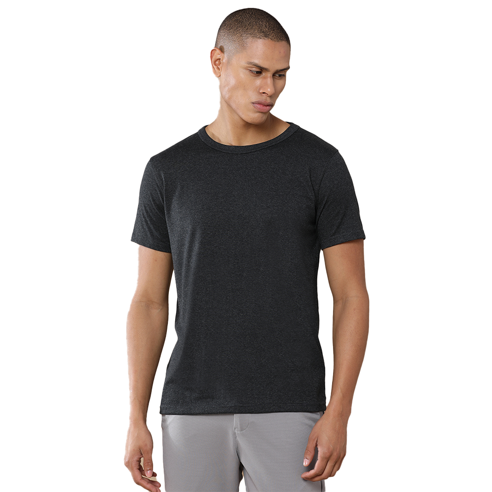 Crew Neck - Tee -Charcoal Black