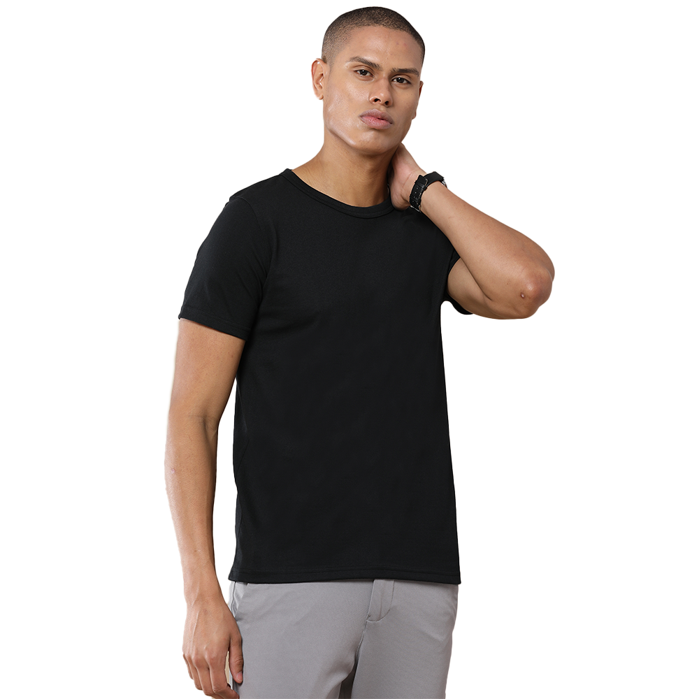 Crew Neck - Tee -Midnight Black